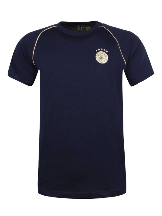 Fenerbahçe Lacivert 5 Yıldız Biyeli Gold Logo Erkek Tshirt