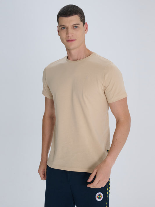 Erkek Taş Süper Basic Bisiklet Yaka Tshirt