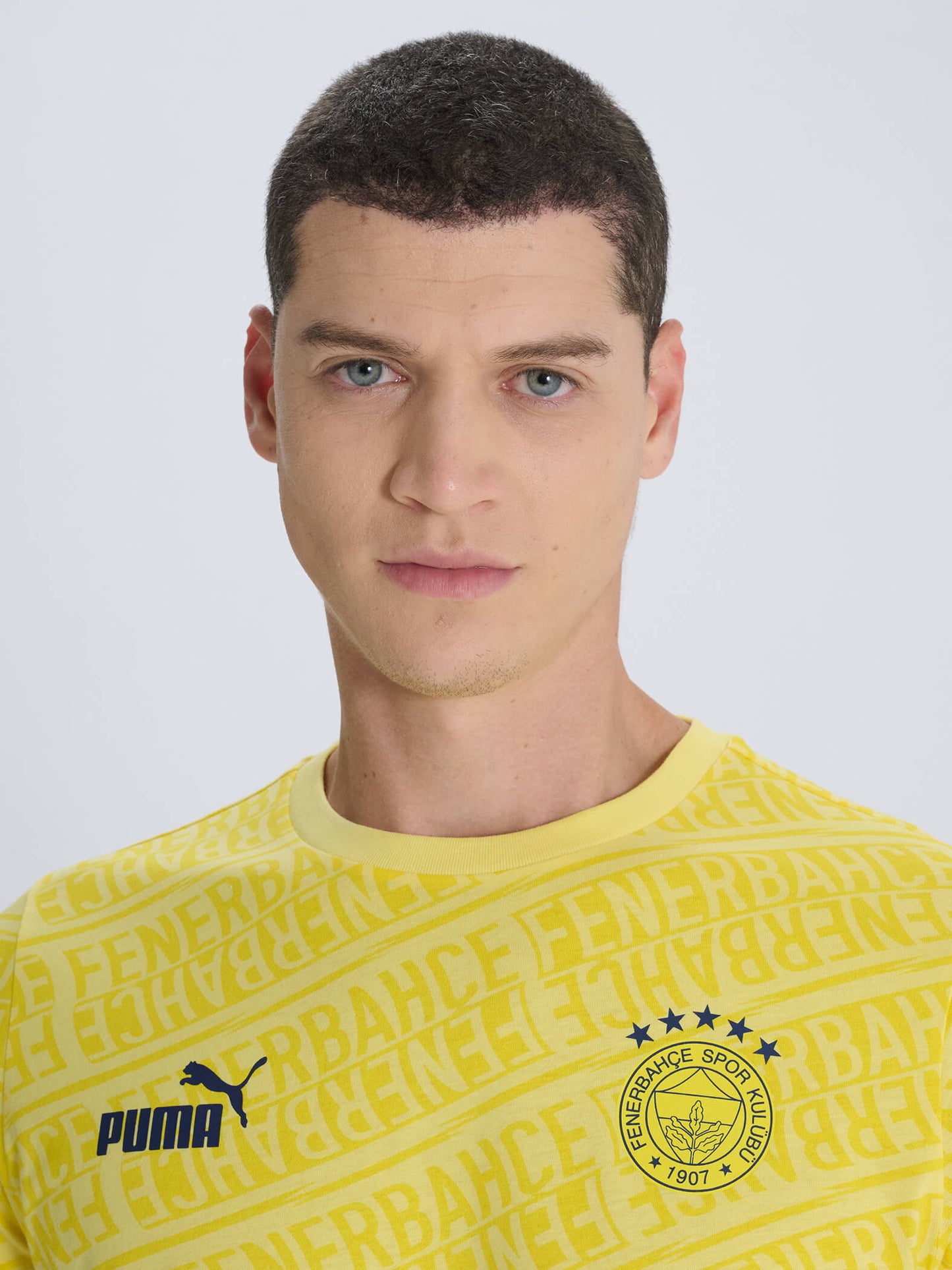 Fenerbahçe Puma Sarı Pattern Tshirt