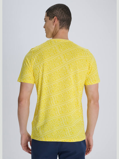Fenerbahçe Puma Sarı Pattern Tshirt