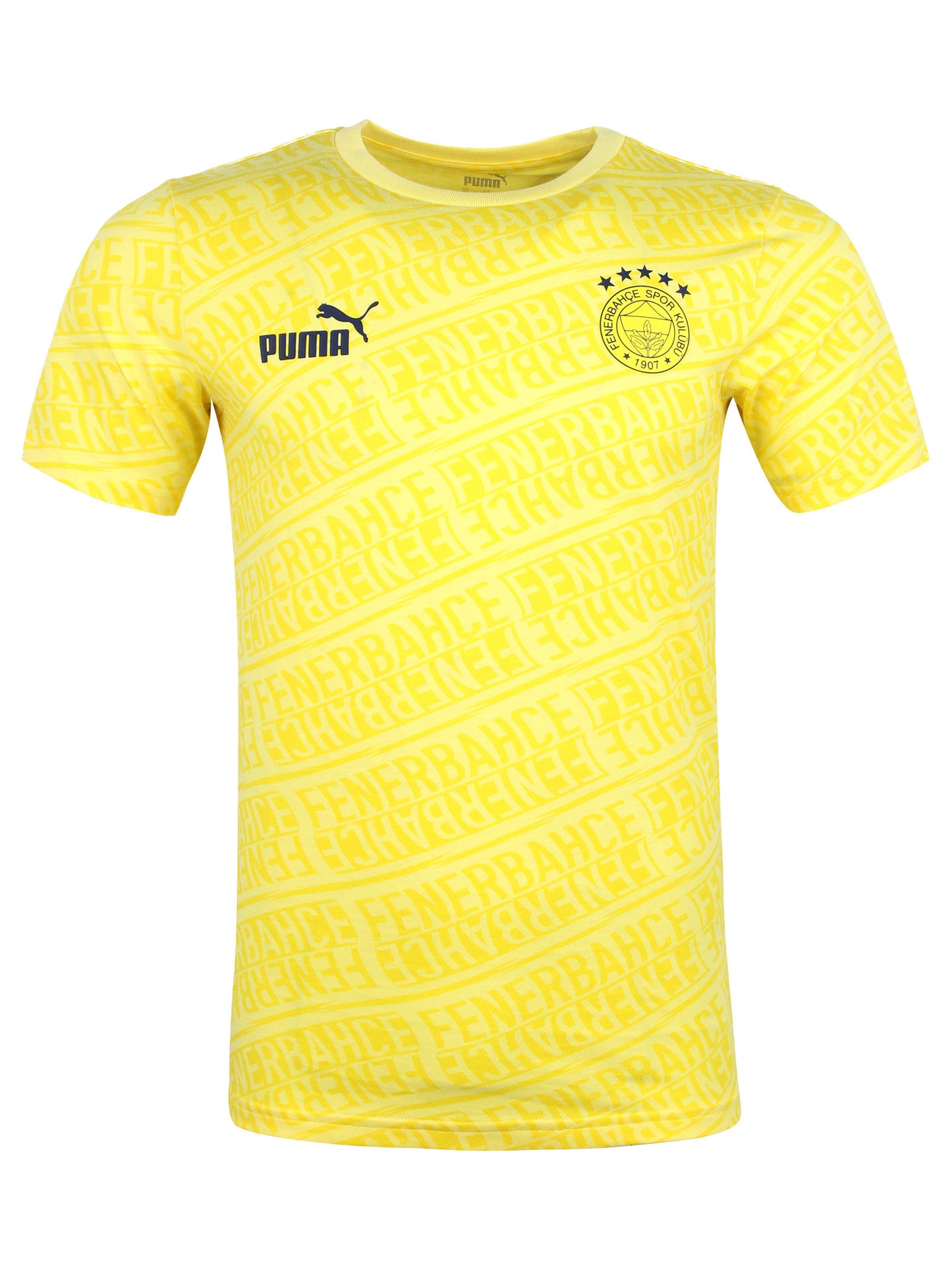 Fenerbahçe Puma Sarı Pattern Tshirt