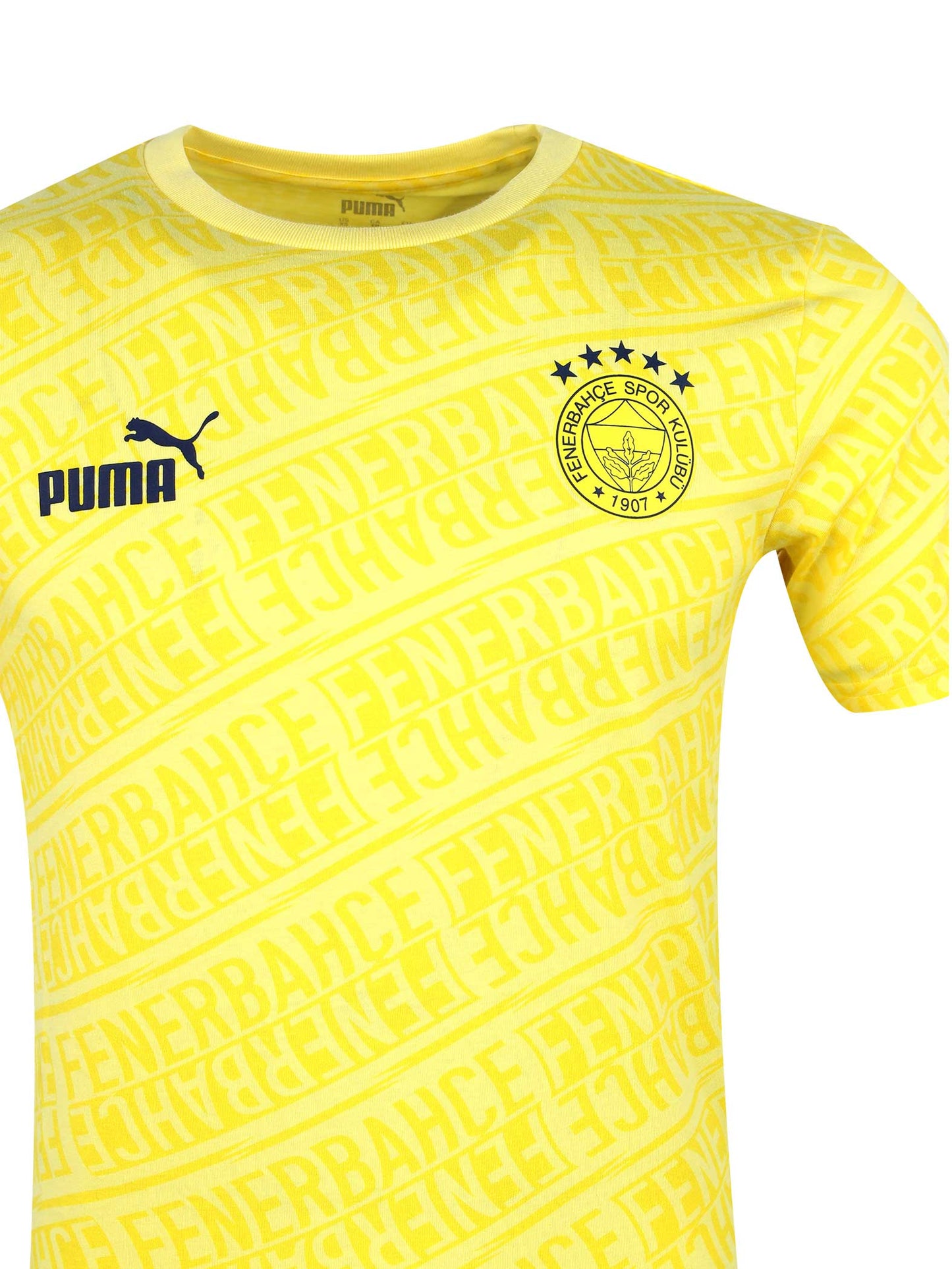 Fenerbahçe Puma Sarı Pattern Tshirt