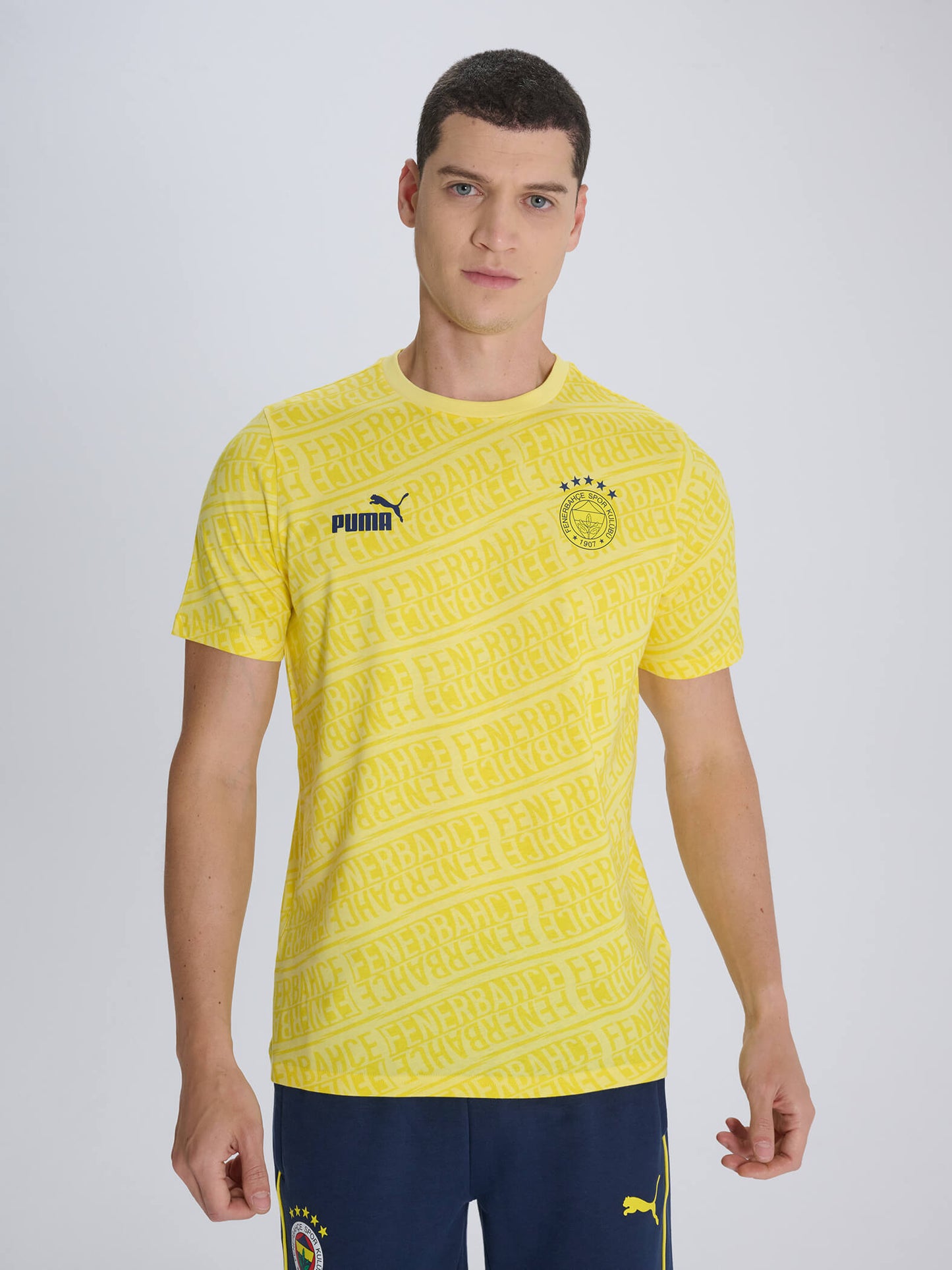 Fenerbahçe Puma Sarı Pattern Tshirt