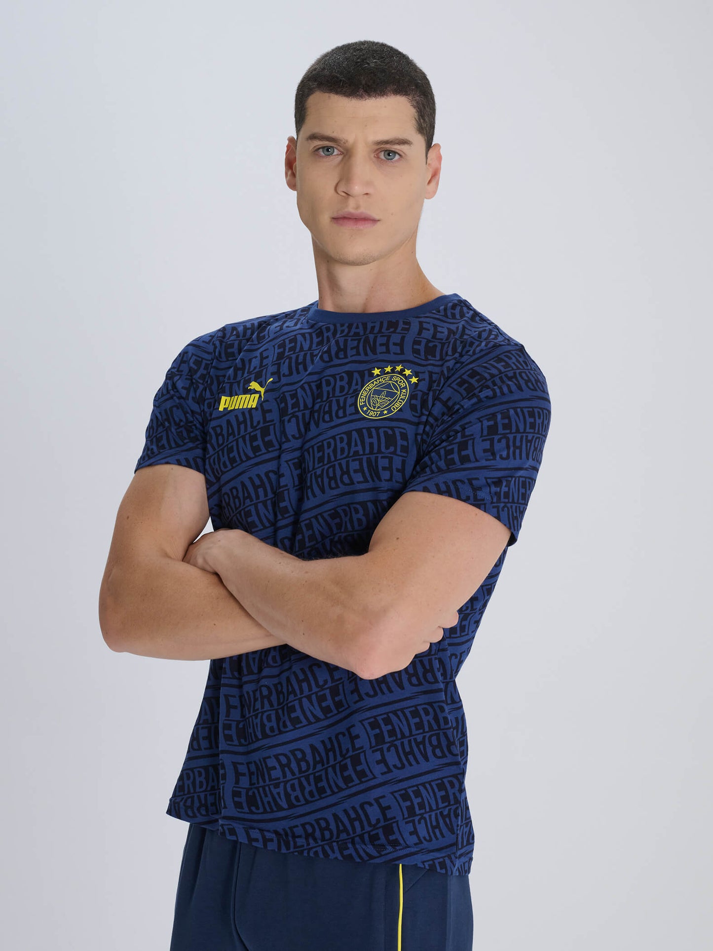Fenerbahçe Puma Lacivert Pattern Tshirt