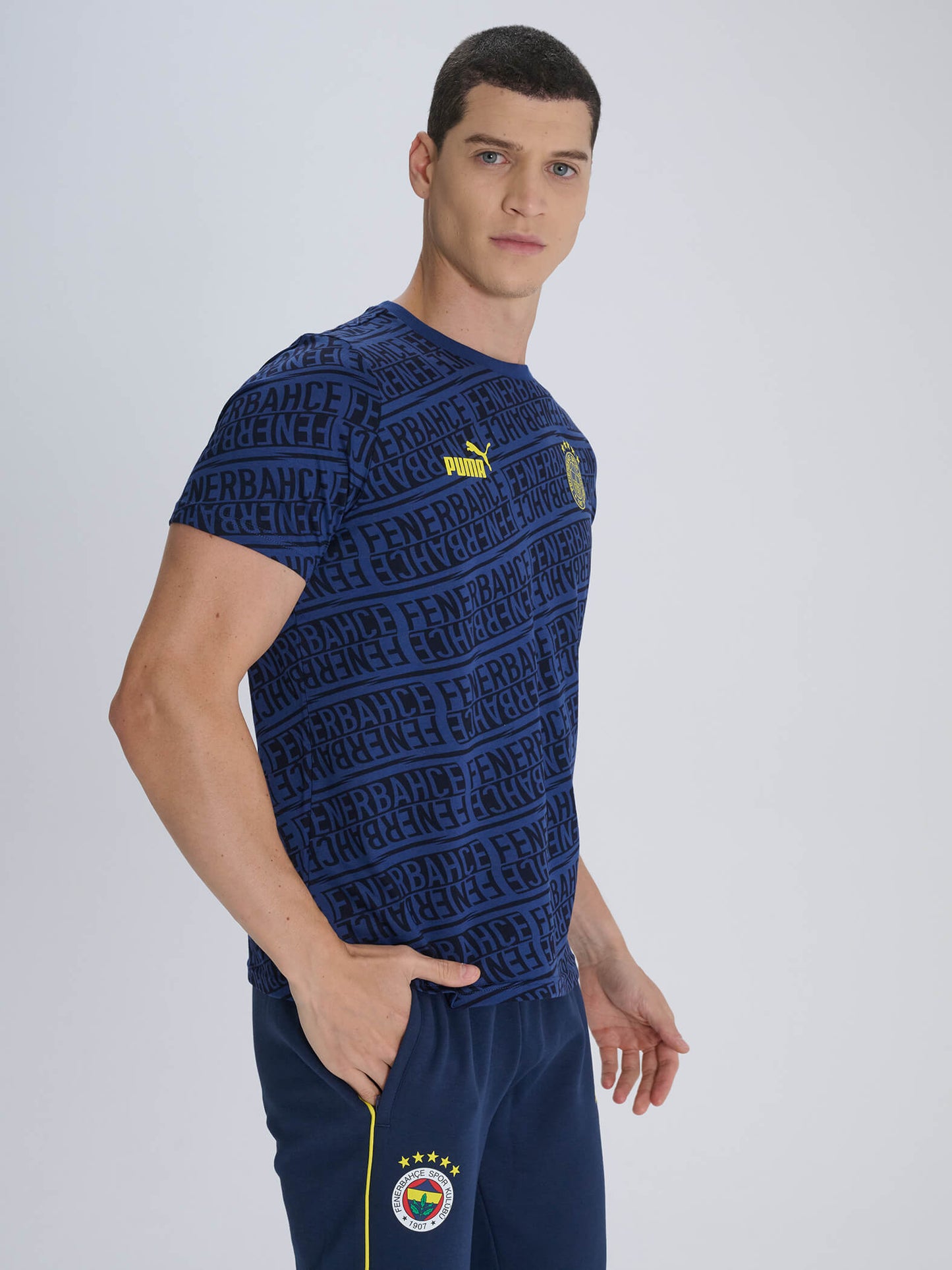 Fenerbahçe Puma Lacivert Pattern Tshirt
