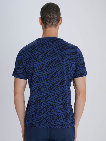 Fenerbahçe Puma Lacivert Pattern Tshirt