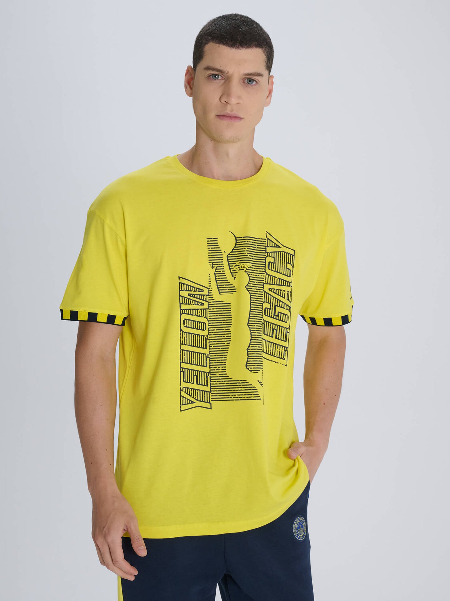 Fenerbahçe Sarı Basketbol Yellow Legacy Oversize Tshirt