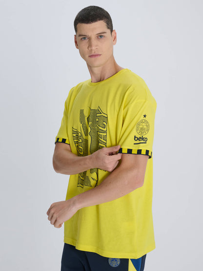 Fenerbahçe Sarı Basketbol Yellow Legacy Oversize Tshirt