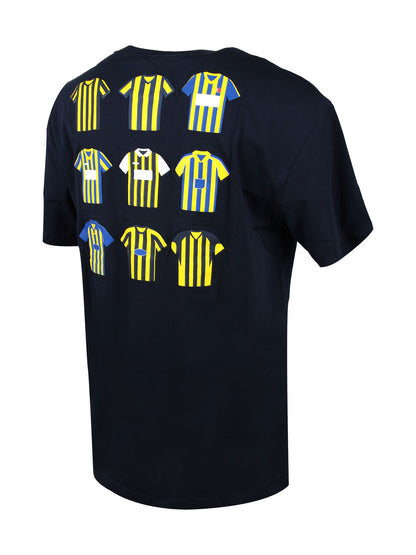 Fenerbahçe Lacivert Tribün Çubuklu Forma Erkek Oversize Tshirt