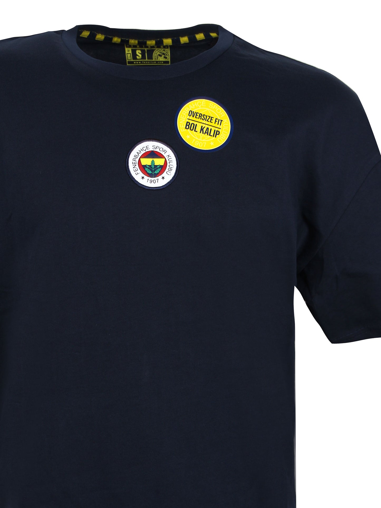 Fenerbahçe Lacivert Tribün Çubuklu Forma Erkek Oversize Tshirt