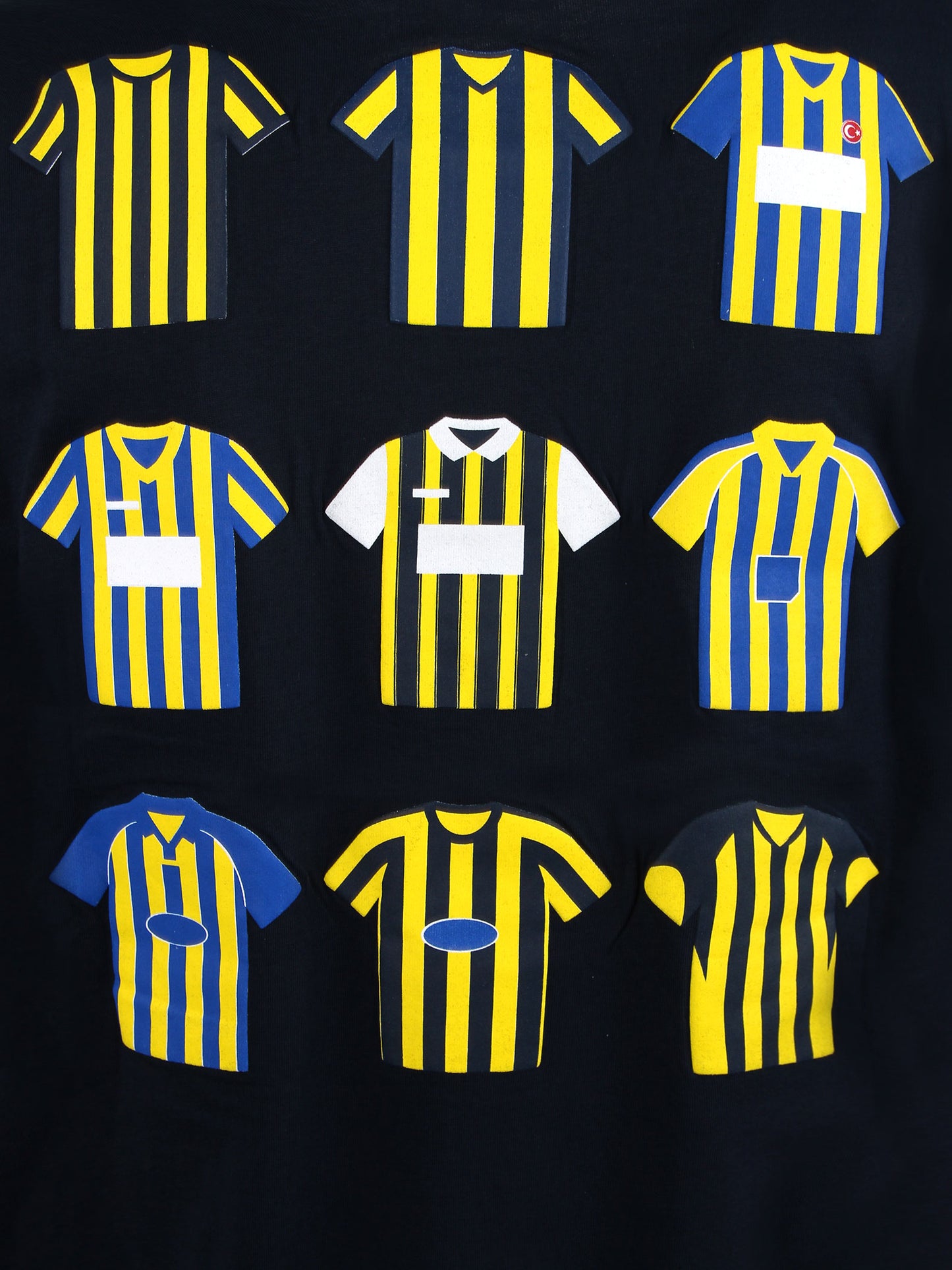 Fenerbahçe Lacivert Tribün Çubuklu Forma Erkek Oversize Tshirt