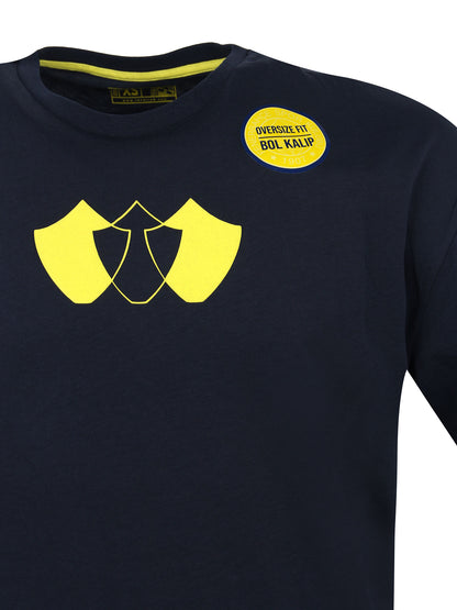 Fenerbahçe Lacivert Omuz Omuza Erkek Oversize Tshirt