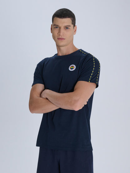 Fenerbahçe Lacivert Tribün Erkek Basic Tshirt