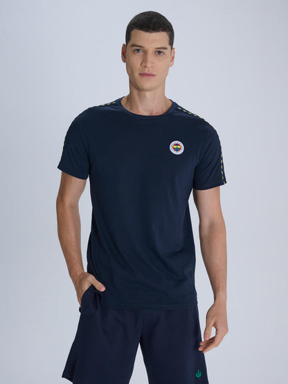 Fenerbahçe Lacivert Tribün Erkek Basic Tshirt