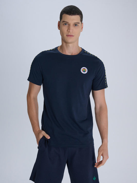 Fenerbahçe Lacivert Tribün Erkek Basic Tshirt