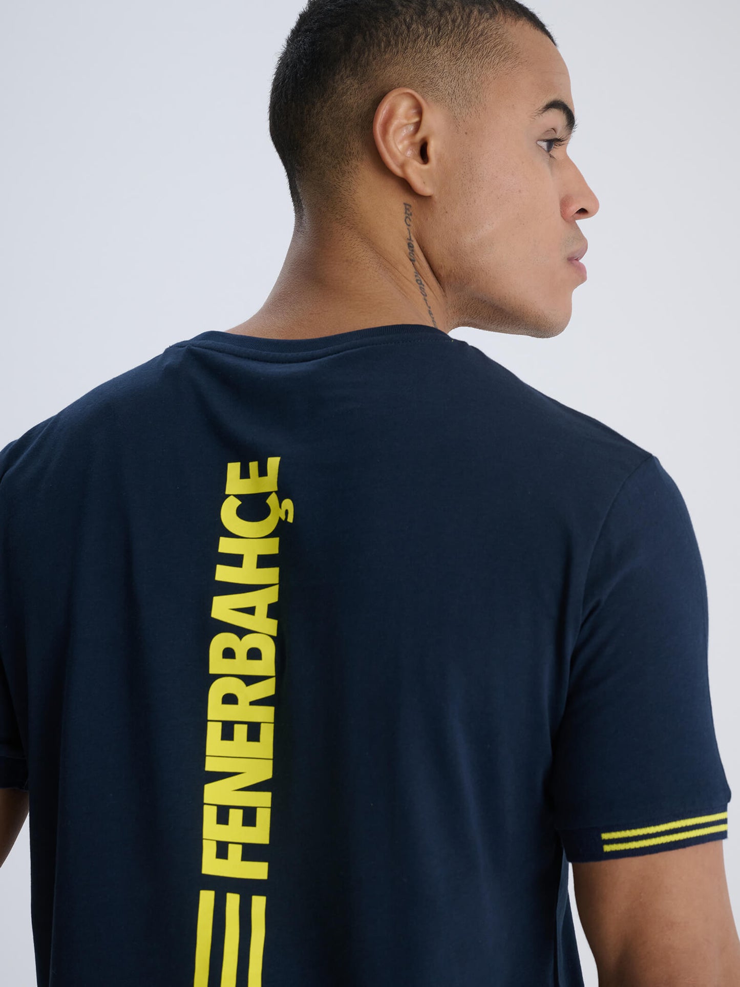 Fenerbahçe Lacivert Sırt Detaylı Tribün Erkek Tshirt