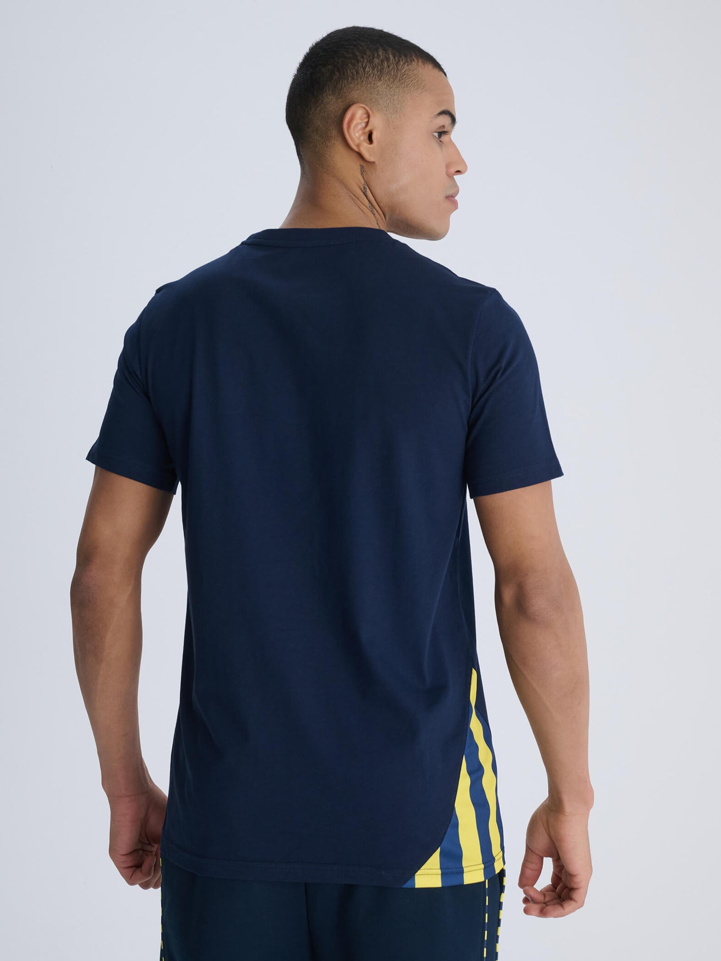 Fenerbahçe Lacivert Tribün Çubuklu Detaylı Erkek Tshirt