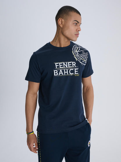Fenerbahçe Lacivert Tribün Omuz Logolu Tshirt