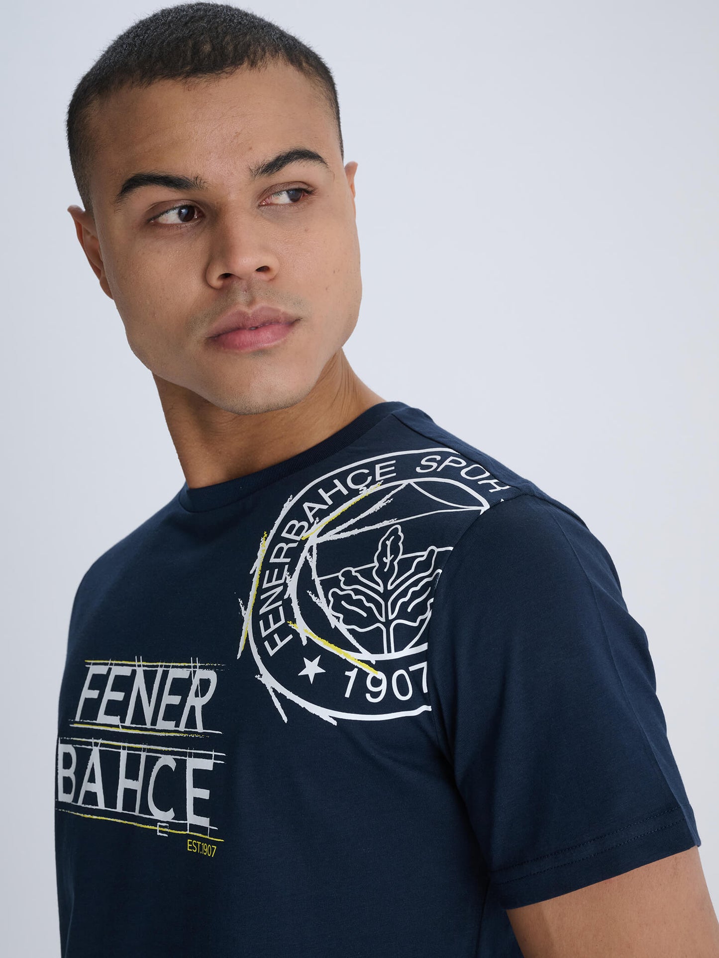 Fenerbahçe Lacivert Tribün Omuz Logolu Tshirt