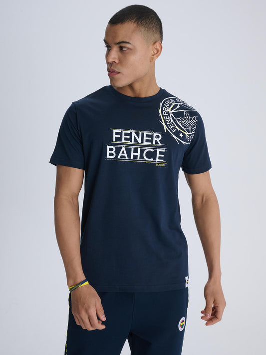 Fenerbahçe Lacivert Tribün Omuz Logolu Tshirt