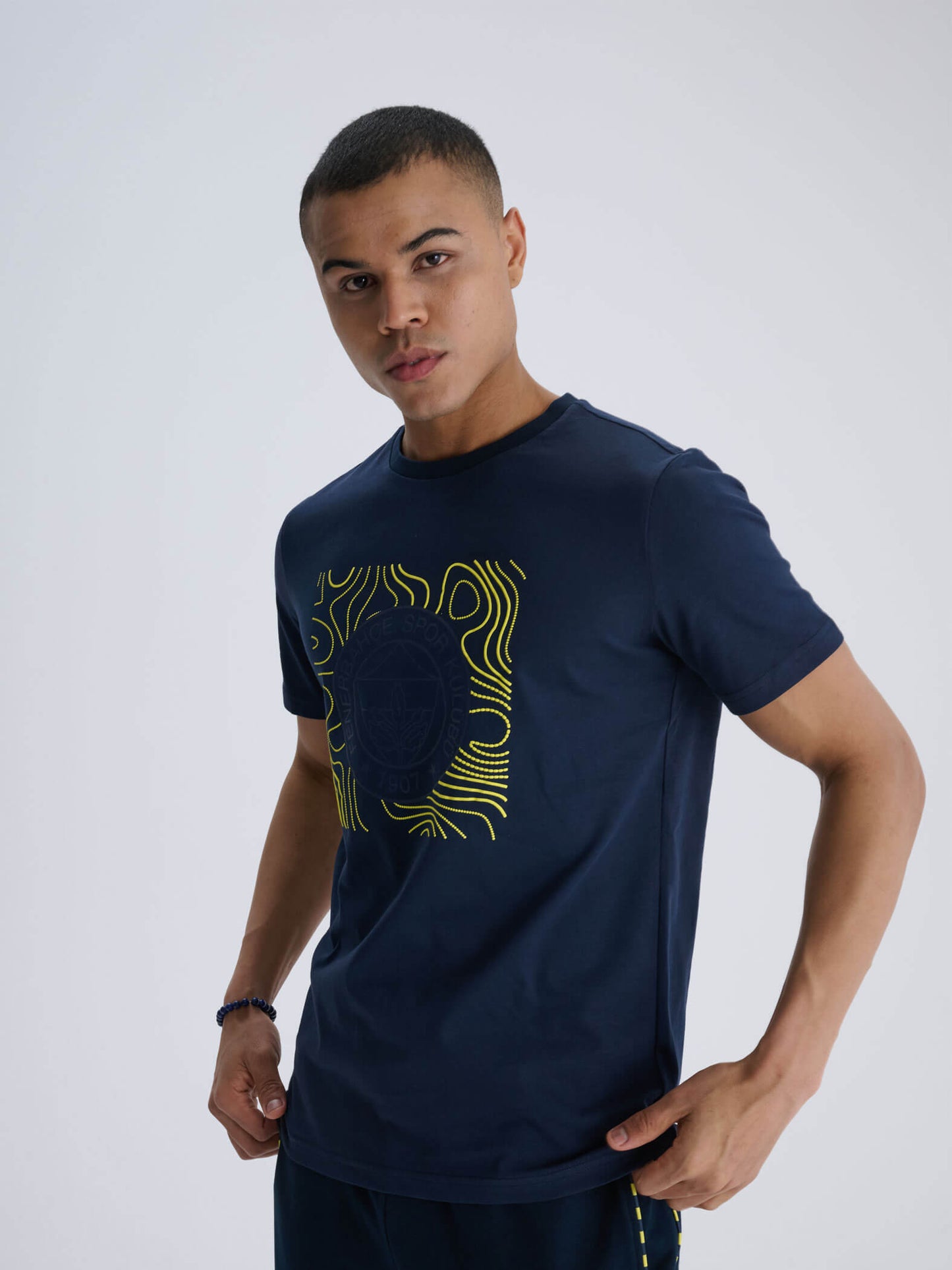 Fenerbahçe Lacivert Tribün Tek Renk Logolu Tshirt