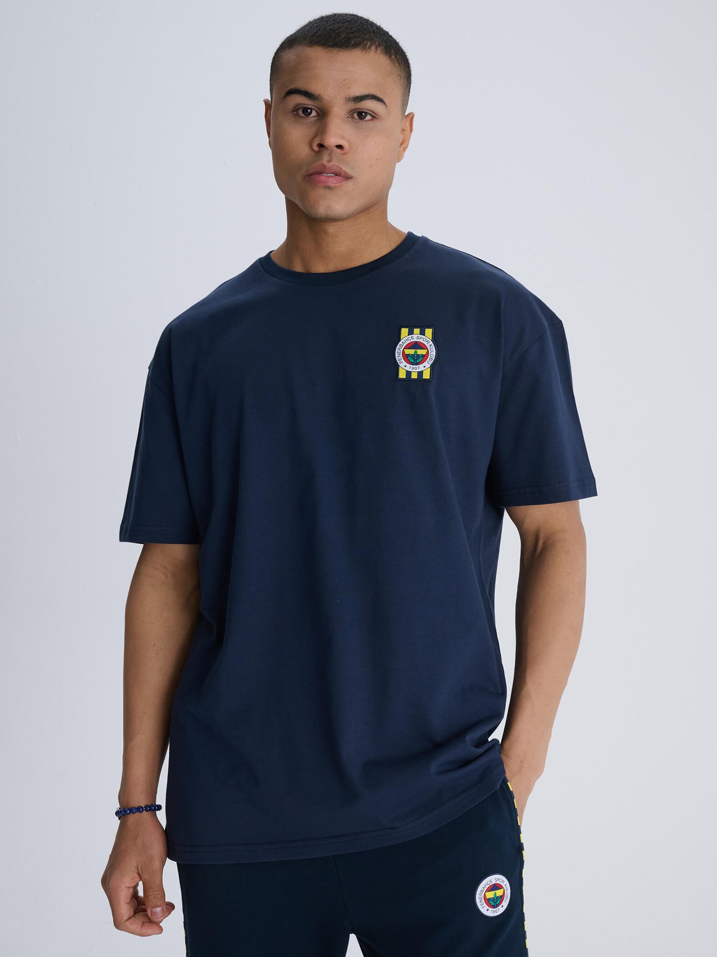 Fenerbahçe Lacivert Tribün Karyoka Dikişli Oversize Tshirt
