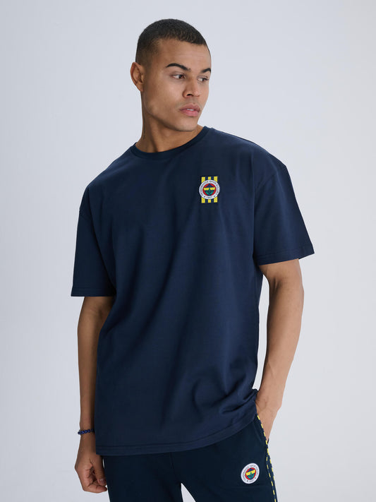 Fenerbahçe Lacivert Tribün Karyoka Dikişli Oversize Tshirt