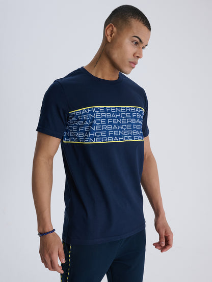 Fenerbahçe Lacivert Tribün Mesh Detaylı Erkek Tshirt