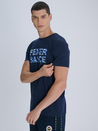 Fenerbahçe Lacivert Tribün Kamuflaj Erkek Tshirt