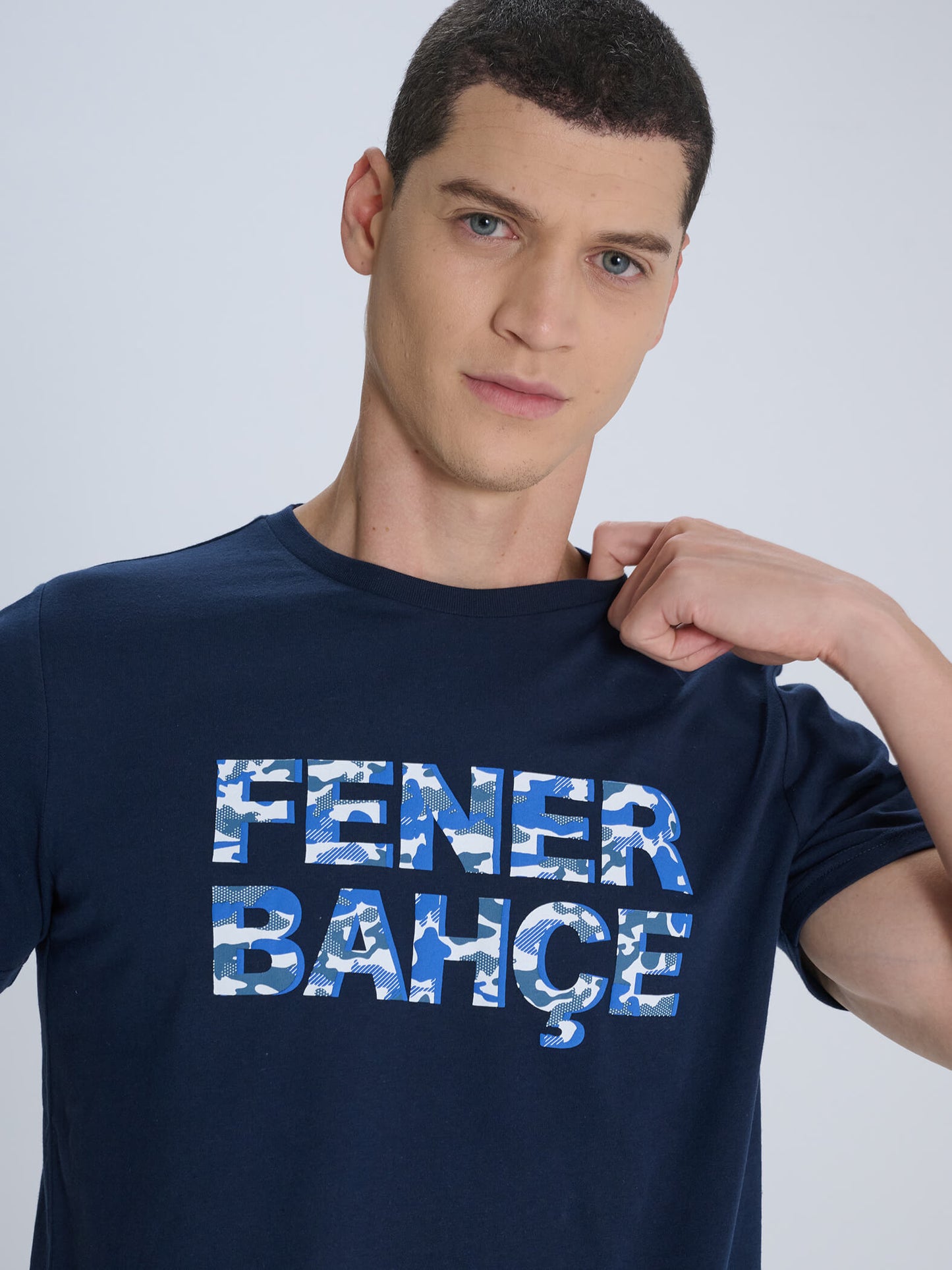 Fenerbahçe Lacivert Tribün Kamuflaj Erkek Tshirt