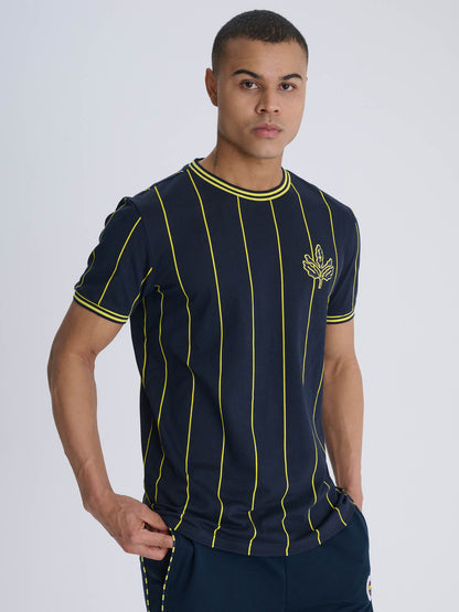 Fenerbahçe Lacivert Tribün Ince Çizgili Erkek Tshirt