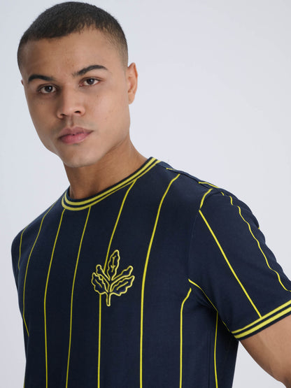 Fenerbahçe Lacivert Tribün Ince Çizgili Erkek Tshirt