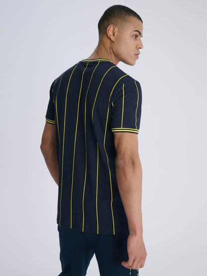 Fenerbahçe Lacivert Tribün Ince Çizgili Erkek Tshirt
