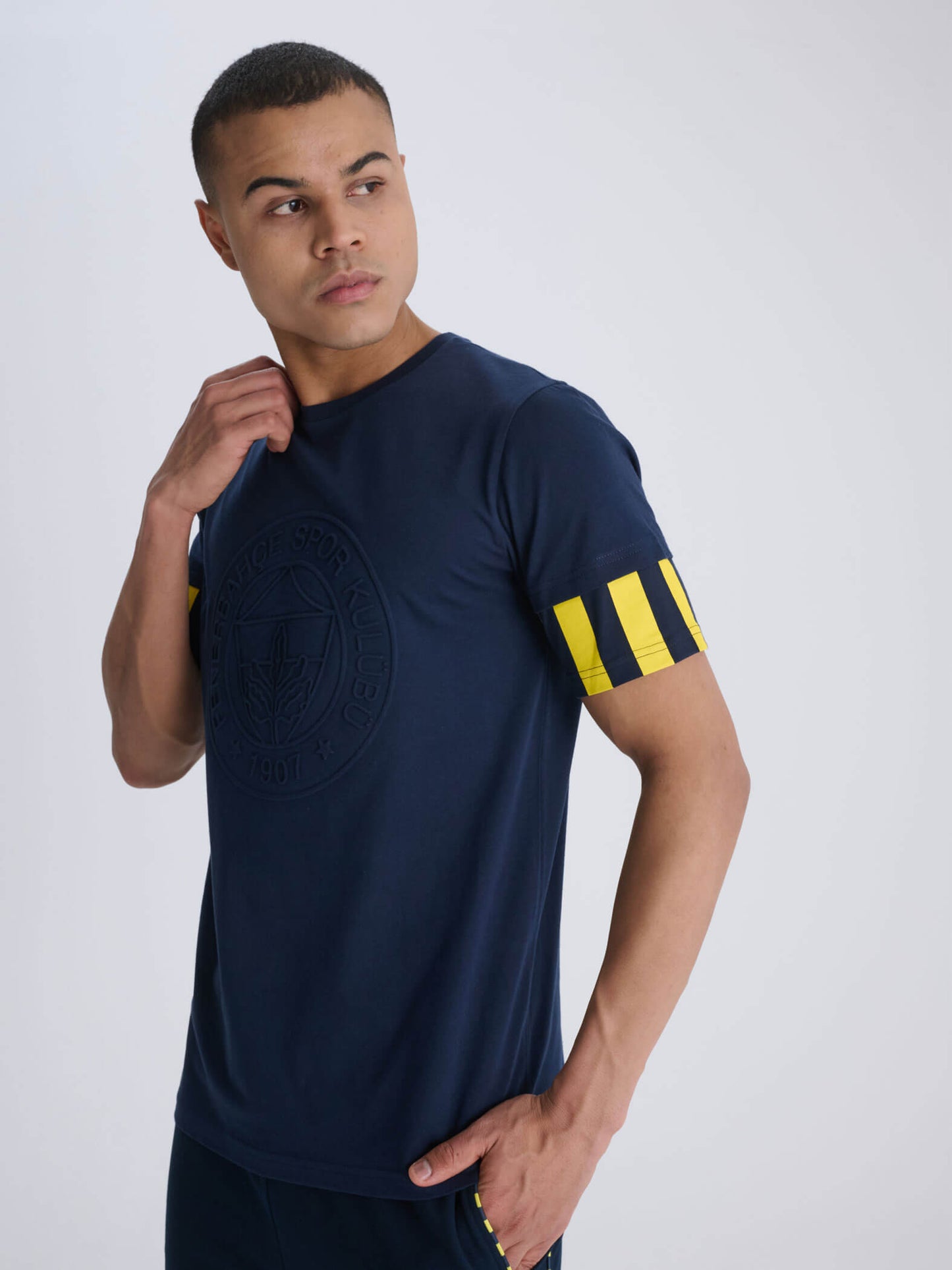 Fenerbahçe Lacivert Tribün Çubuklu Kollu Erkek Tshirt