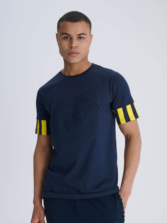Fenerbahçe Lacivert Tribün Çubuklu Kollu Erkek Tshirt
