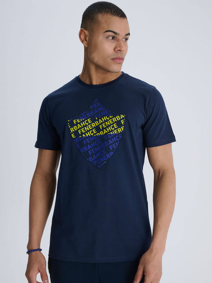 Fenerbahçe Sarı Lacivert Tribün Kalkan Erkek Tshirt