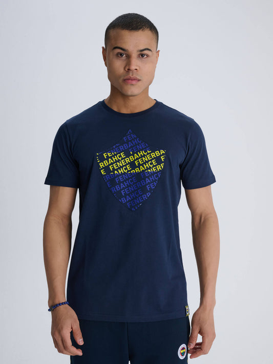 Fenerbahçe Sarı Lacivert Tribün Kalkan Erkek Tshirt