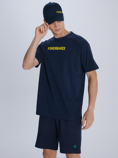 Fenerbahçe Sarı Lacivert Tribün Erkek Oversize Tshirt