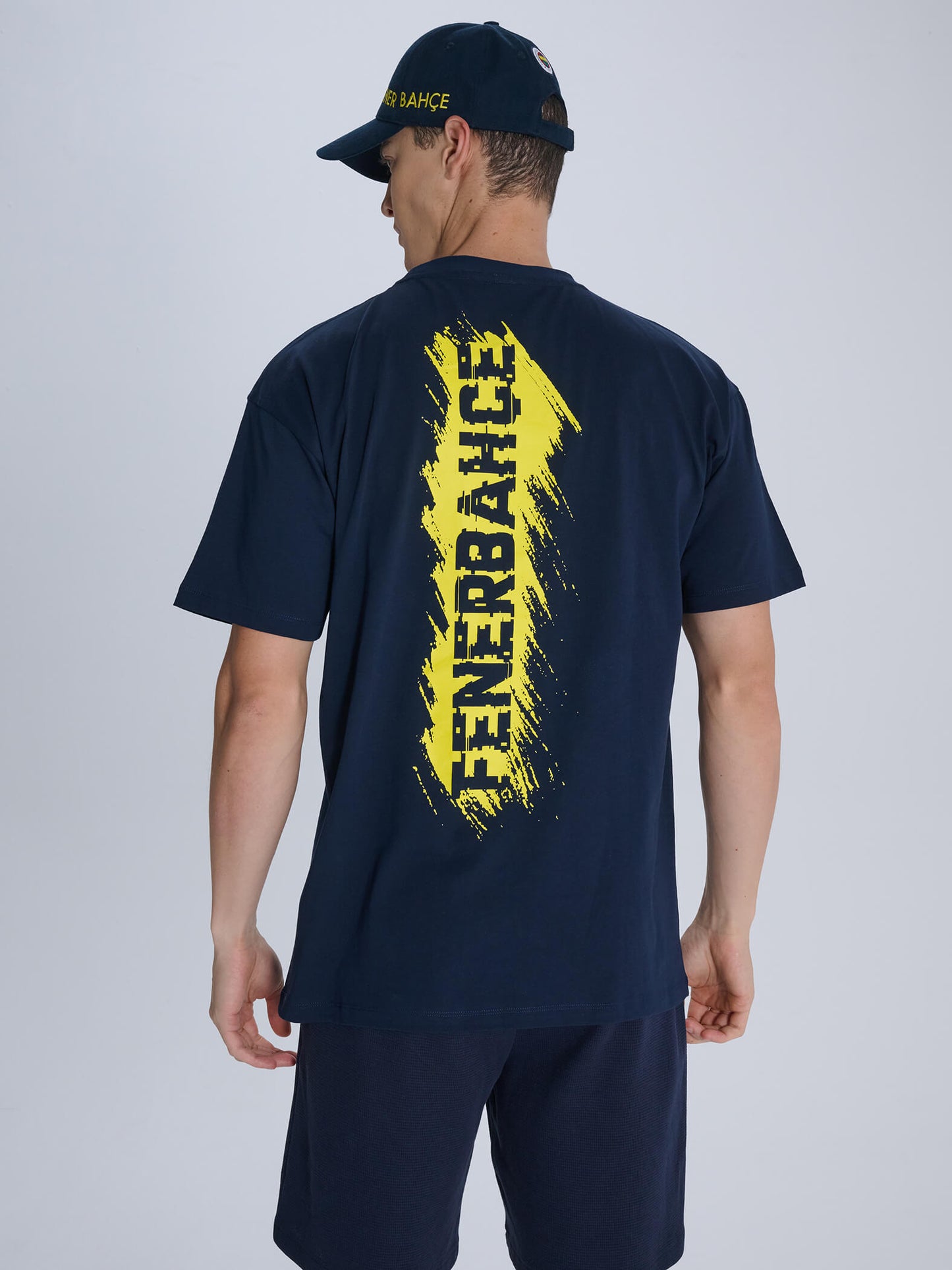 Fenerbahçe Sarı Lacivert Tribün Erkek Oversize Tshirt