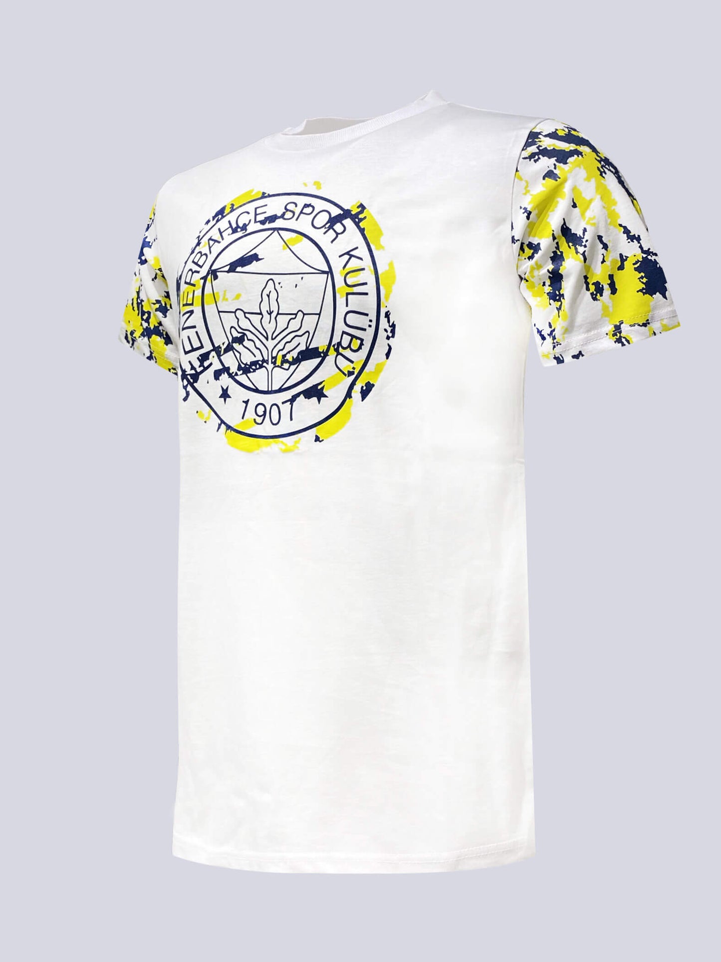 Fenerbahçe Beyaz Tribün Kamuflaj Detaylı Erkek Tshirt