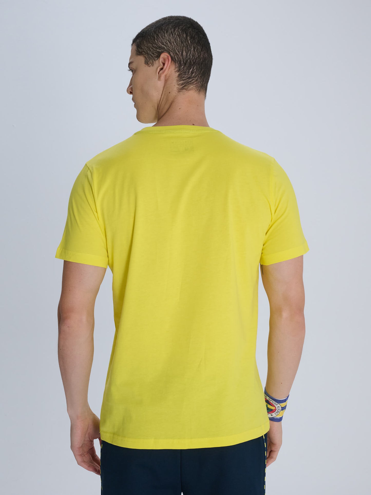 Fenerbahçe Sarı Tribün Enjeksiyon Logolu Erkek Tshirt