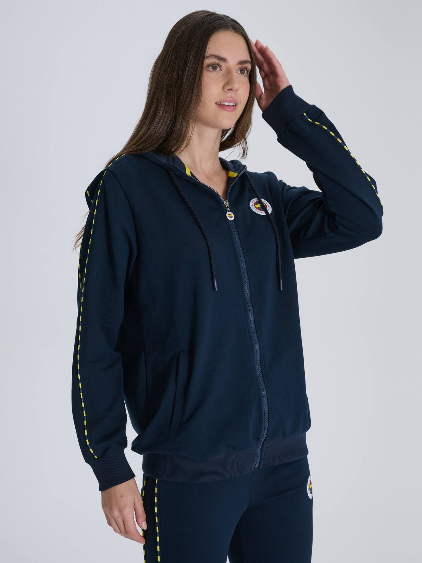 Fenerbahçe Lacivert Tribün Kadın Basic Sweatshirt