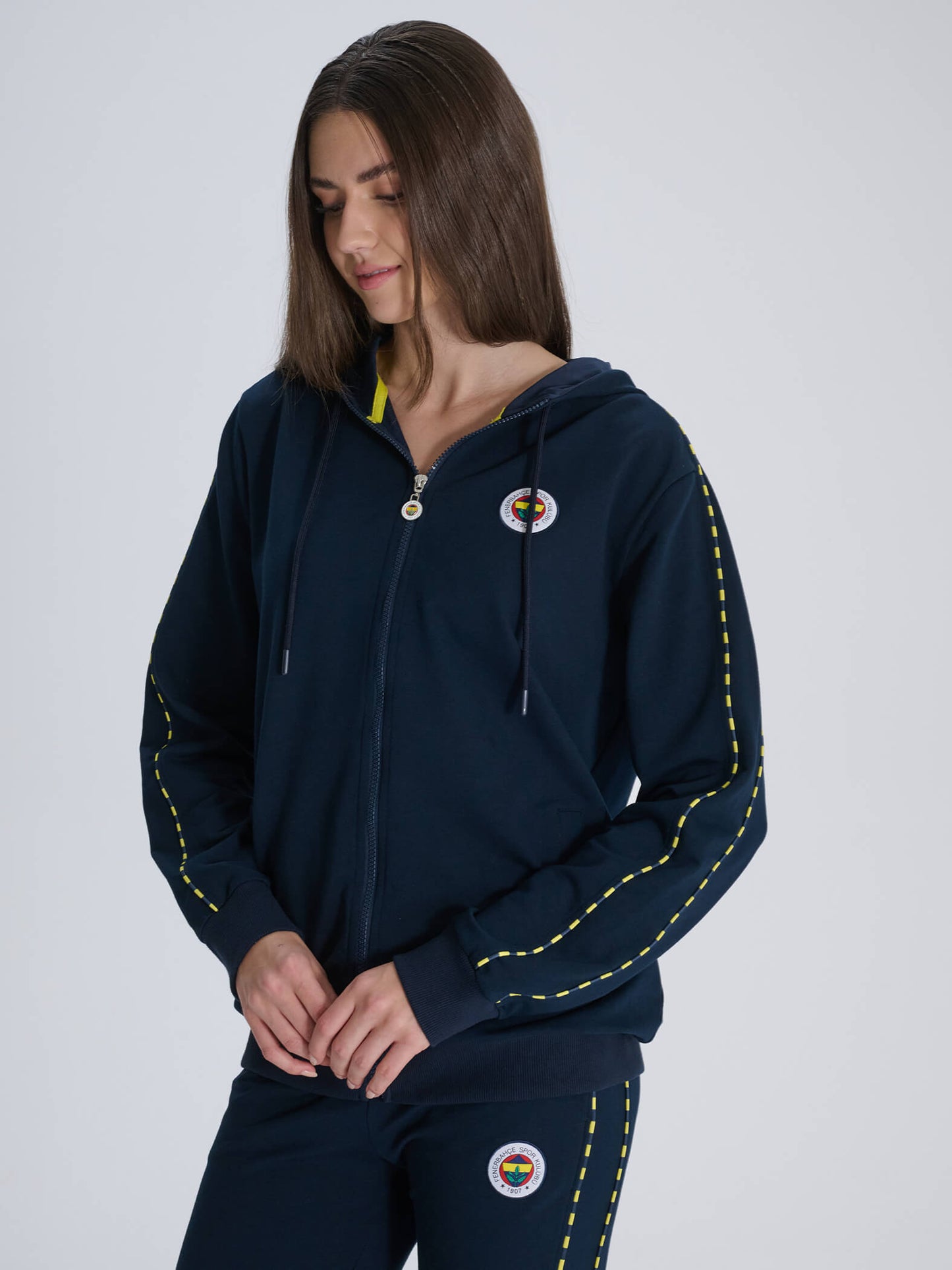 Fenerbahçe Lacivert Tribün Kadın Basic Sweatshirt