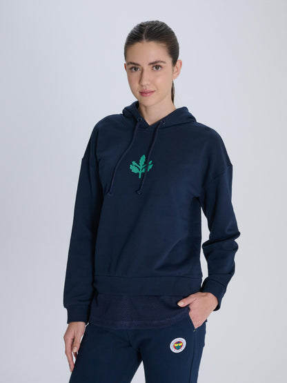 Fenerbahçe Lacivert Trend Yeşil Palamut Kadın Sweatshirt