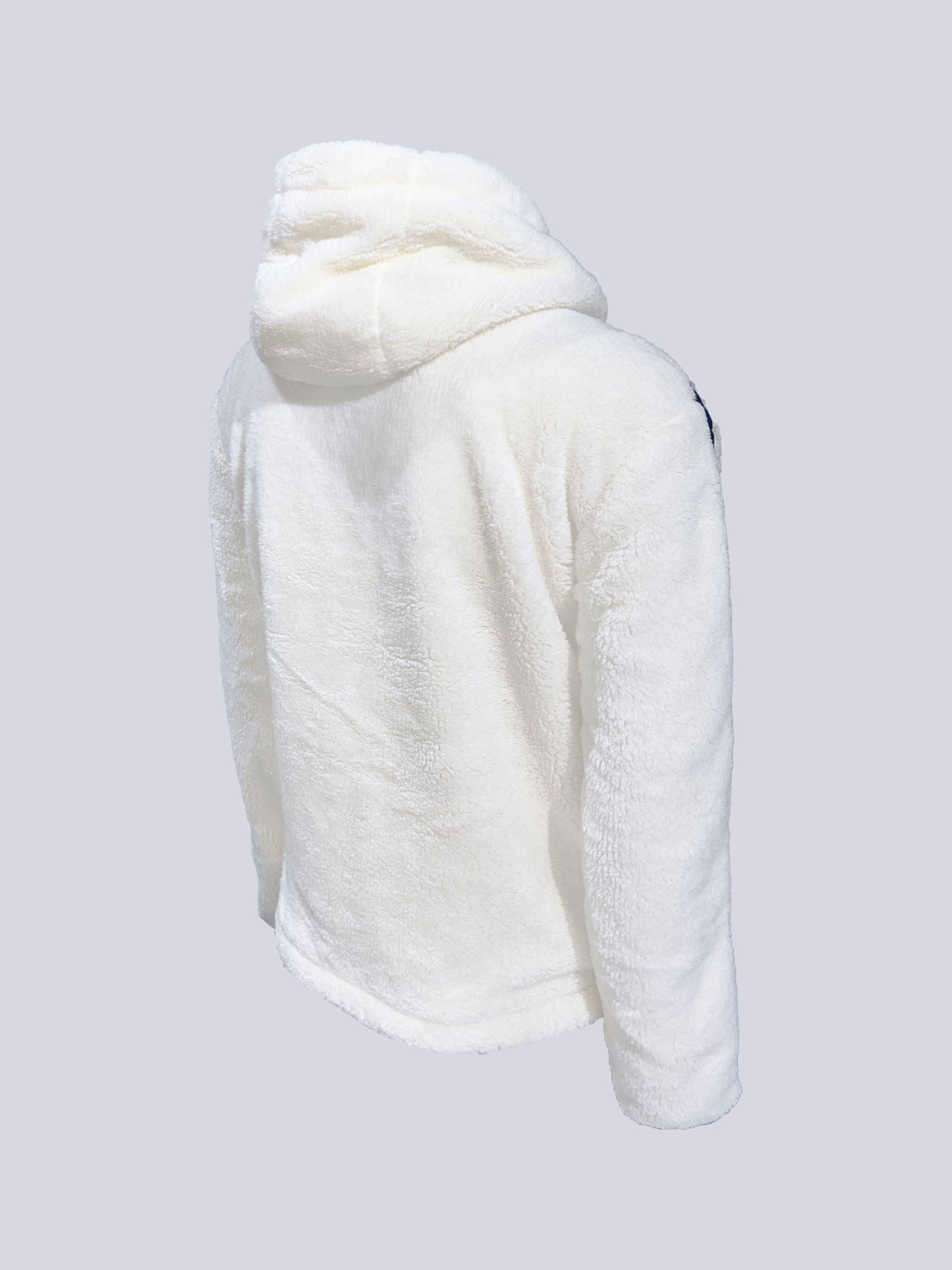 Fenerbahçe Beyaz Trend Kol Detaylı Kadın Peluş Sweatshirt