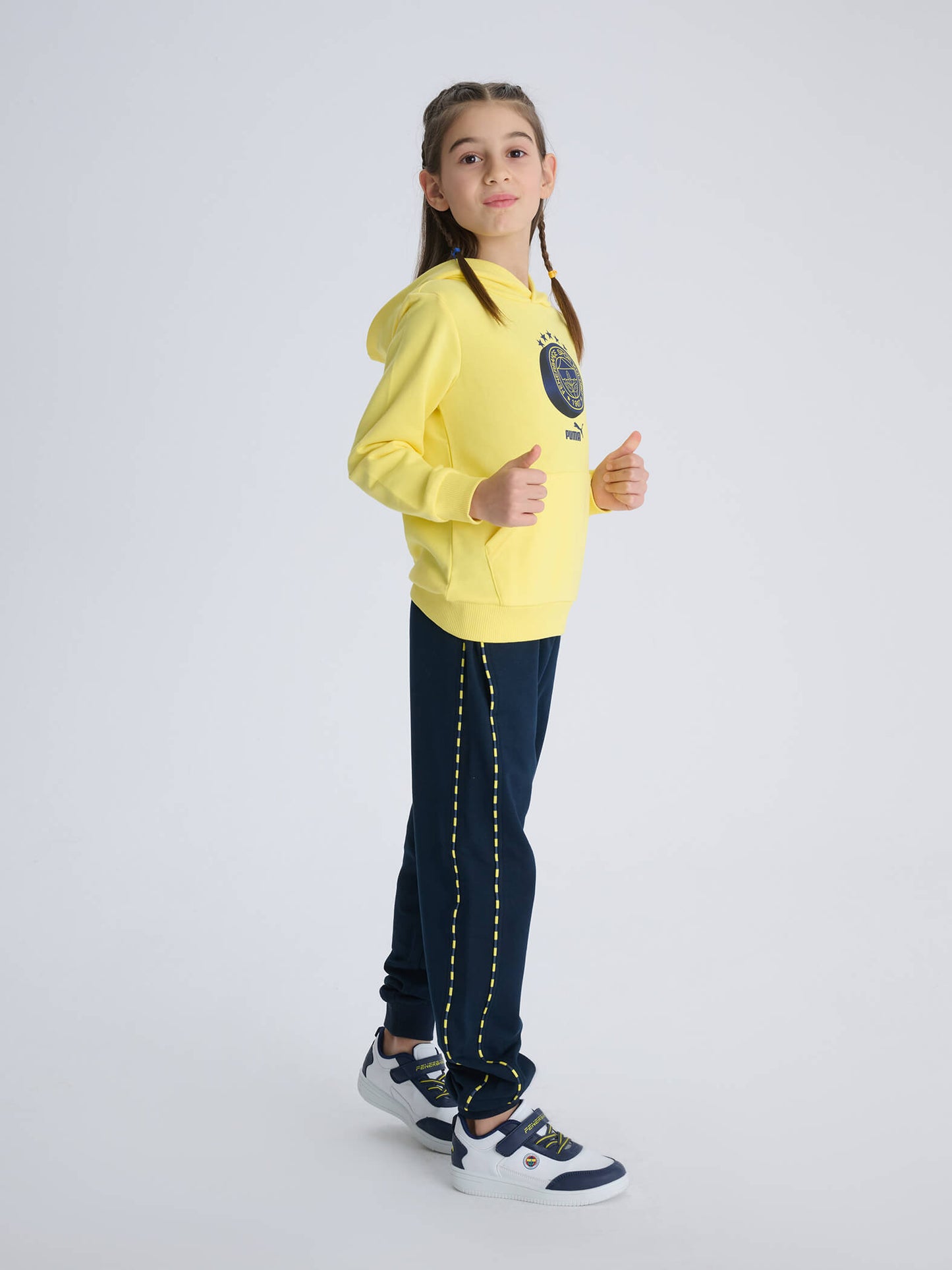 Fenerbahçe Puma Sarı Logo Jr Sweatshirt