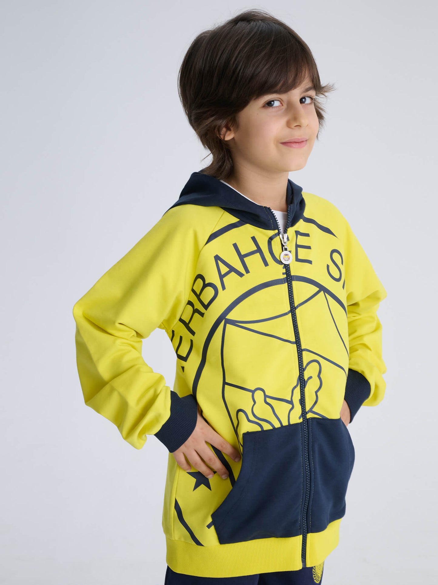 Fenerbahçe Sarı Logolu Tribün Çocuk Sweatshirt