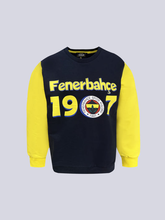 Fenerbahçe Sarı Lacivert Tribün 1907 Çocuk Sweatshirt