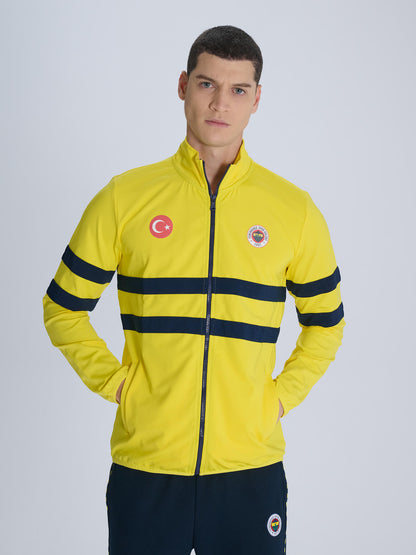 Fenerbahçe Sarı Retro 84/85 Yatay Çizgili Sweatshirt