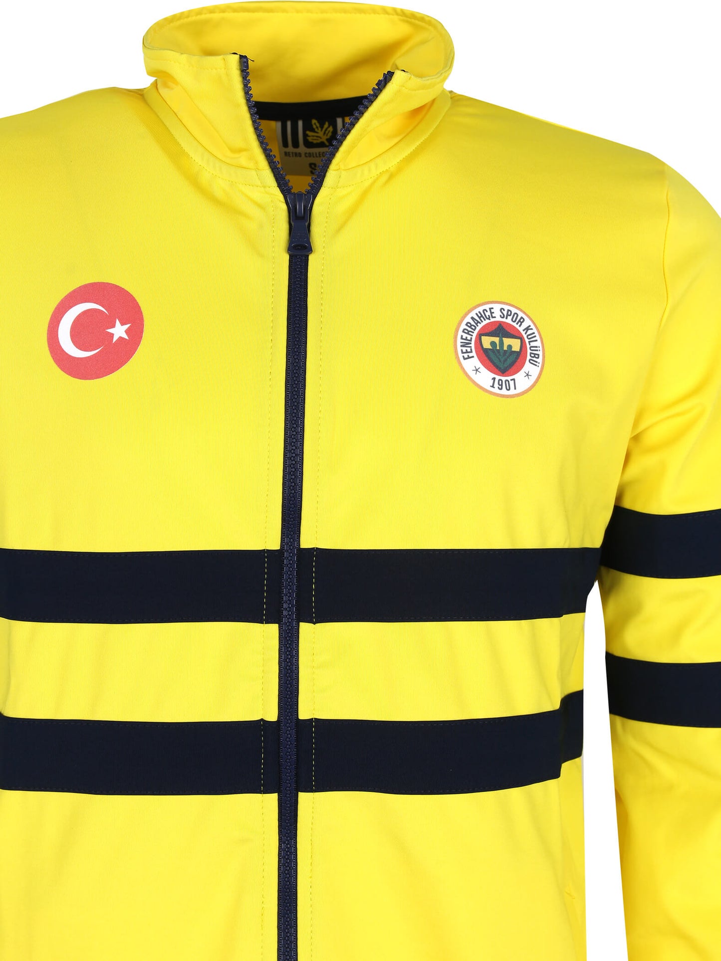 Fenerbahçe Sarı Retro 84/85 Yatay Çizgili Sweatshirt